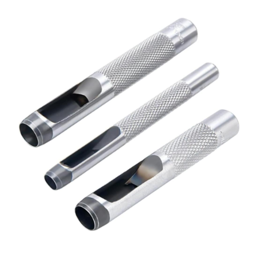 3Pcs Grommets Hole Punch, Steel Hollow Leather Punch Set, 3-Piece Set (1/4, 3/8, 1/2 inch) is an Original Accessory for The ASDFGHT Grommet Tool Kit Grommets