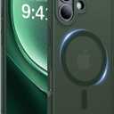Magnetic for iPhone 17 Case,[Anti-Slip][Compatible with MagSafe][Military Grade Drop Protection] Shockproof Protective Translucent Matte Phone Case for iPhone 17 Case,Forest Green