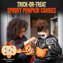 3 x 120 PCS Halloween Small Hard Candy  Packed in A Pumpkin Jar  Individually Wrapped Themed Colors & Designs  Trick Or Treat Candies - Bulk Candys Great Use, For Kids, Trick or Treat, Party Favor, Classrooms, Goodie Bags (Halloween) (EXP 06/18/27)