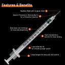 U-100 Syringe with Needle, 30G 1/2cc 5/16 Inch (8mm) Syringe, Individually Wrapped, Pack of 100