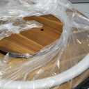 30'' Acacia Wooden Lazy Susan with 360 Rotation for Dining Table Top,Extra Large Wooden Serving Tray with Heavy Duty Rotating Wheel for Kitchen,Dining Table