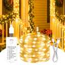 2 x ZSJWL Rechargeable Fairy Lights with DIY Timer & 8 Modes, 2 Pack 16FT 50LED String Lights Battery Operated Indoor, Twinkle mini Lights for Bedroom Christmas Wedding Centerpiece Decor (Warm White)