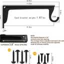 Closet Rod Support Bracket 12inch WYGWP Heavy Duty Closet Rod Holders 400lbs, Wall Mounted Brackets with Hooks for Closets for Home and Decor
