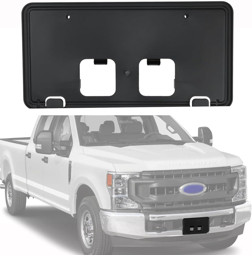 Replacement for Front Bumper License Plate Frame Bracket 2020-2022 Ford F250 F350 Super Duty LC3Z-17A385-AB