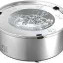 1L/0.26 Gallon Dog Water Bowl No Spill, Stainless Steel No Spill Water Bowl for Dogs, Slow Water Dog Bowl, No Splash Dog Water Bowls