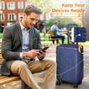 ALPHA CAMP Carry On Luggage 22x14x10 Airline Approved Hardshell, 20 inch