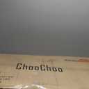 ChooChoo 47.2 Inch Round Dining Table for 4, Farmhouse Wood Kitchen Table, Circle Dinner Table for Kitchen & Dining Room, Grey