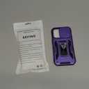 Case for iPhone 14 Pro with Camera Lens Cover, with Ring Holder Kickstand, fit Magnetic Car Mount, for iPhone 14 Pro (Purple)