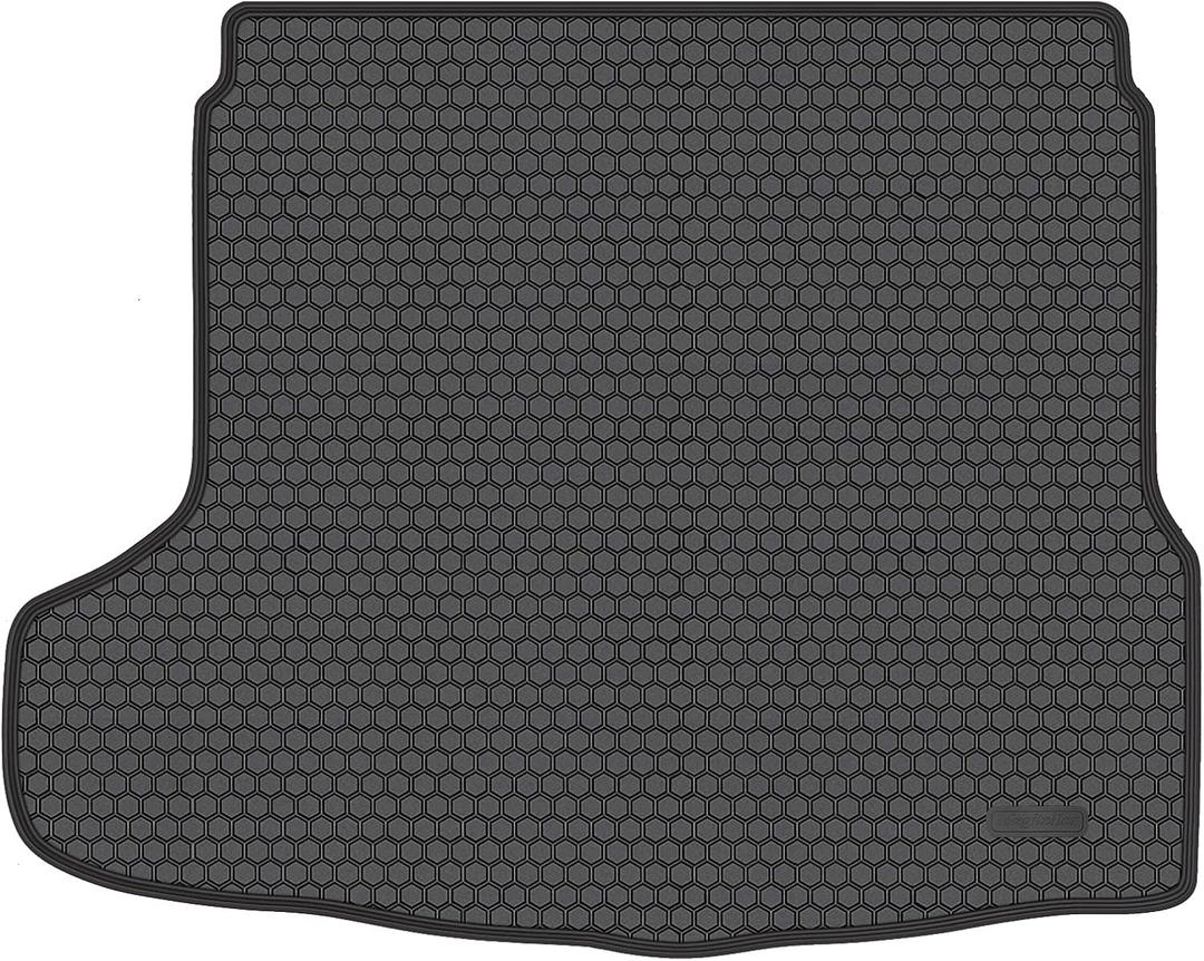 Car Rubber Cargo Mat Liner Custom Fit for Mazda 3 2014 2015 2016 2017 2018 Odorless Washable Heavy Duty Anti-Slip All Weather Protection Car Trunk Cargo Mat Black