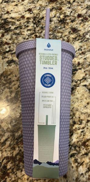 Manna Light Purple Rubberized Studded Tumbler