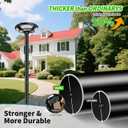 10' Outdoor Street Light Pole, Galvanized Steel, Waterproof, Street Light Accessory, Suitable for Solar Post Lamp on Garden, Patio, Yard, Pathway, Parking Lot