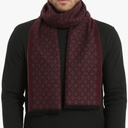 CUDDLE DREAMS Men's Silk Scarves for Winter, 100% Mulberry Silk Brushed, Luxuriously Soft & Warm, Decent Box Packed, Color: Diamond Wine, Dimensions: 71 x 12 inches / 180 x 30 cm.