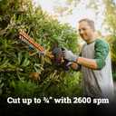 WORX 22" Cordless Hedge Trimmer, Electric Hedge Trimmer with Dual-Action Blades, Lightweight Bush Trimmer with 5.5 LBS, Battery & Charger Included, WG261