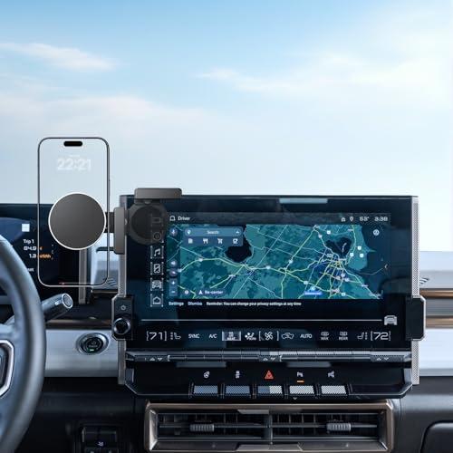 LANTU 360° Adjustable Magnetic Phone Holder for 2022-2026 GMC Hummer 13.4 Inch Screen, Screen-Friendly for MagSafe Magnetic Car Dash Phone Holder