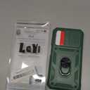 LeYi Compatible for Samsung A15 5G Phone Case: A15 5G Screen Protector with Galaxy A15 Case, Magnetic Rotatable Kickstand, Heavy Duty Shockproof for Celular Android Phone Case A15 5G,Green