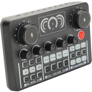 Professional Live Broadcast Sound Card with Advanced Noise Reduction for DJ Mixer Guitars, Lightweight and Portable Design