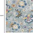 Lahome Floral Indoor Outdoor Rug 8x10, Non Slip Outdoor Patio Rug for Camping Picnic, Portable Large Outdoor Rugs for Balcony Deck Backyard, RV Mat Outdoor Carpet for Living Room Bedroom,Multi