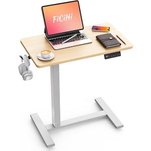 FiCiHi 28 Inch Small Electric Standing Desk, Adjustable Mobile Laptop Desk, 28" x 16"