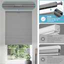 Boolegon No Drill No Tools Cellular Shades Top Down Bottom Up Honeycomb Blinds Blackout Cordless Window Blinds Easy to Install Cellular Shade for Windows,Blackout-Light Gray,47.5" W x 64" H