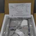 FRIXCHUR Crystal Ceiling Light Square Chandelier Modern LED Flush Mount 2 Layers Ceiling Lamp Lighting Fixture for Dining Room Living Room Bedrooms Kitchen Hallway Foyer (Cool White)