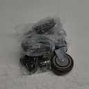 4 inch Expanding Stem Caster Set of 4, Prep Table Casters Fit 7/8" to 1-3/4" ID Tube Pipe Legs for Stainless Steel Table, Equipment Stand, Carts, Wire Shelving Racks (2 with Brakes