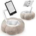 CreaDream Pumpkin Tablet Pillow Stand Holder for Kindle iPad, Adjustable Phone Pillow Stand for Lap Bed with Detachable Snack Bowl, Compatible with 4.7"-13" Tablet, iPad, iPhone, Samsung Tabs, Kindle