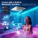 BSEED Bathroom Exhaust Fan with Bluetooth Speaker & Heater, 1800W Dual-Heat, 230 CFM, 3CCT+5-Color RGB Light, Negative Ion, Wall Control