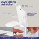 3 x Weather Stripping Door Seal Strip, 118'' Foam Weatherstripping Window Sealer Winter, Door Soundproofing Self Adhesive Window Door Insulation Strip for Exterior Door, Draft Stopper Gap Filler (White)