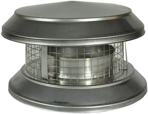 6" Dia. I.D. Class A, All Fuel, SS "Chimney Cap" for 6" Shasta Vent Chimneys (Diameter: 6 Inches)