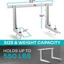 Heavy-Duty Outdoor Mini Split Wall Mount Bracket 9000 - 24000 BTU | Weatherproof Mini Split Mounting Bracket | Includes Drill Bit & Anti-Vibration Pads | Max 450lb Capacity