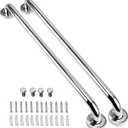 2 Pack 40 Inch Shower Grab Bar, iMomwee SUS304 Stainless Steel Bathroom Grab Bar Handle, Bathroom Shower Balance Bar,Safety Hand Rail Support,Handicap Elderly Senior Assist Bath Handle(1.25" Diameter)