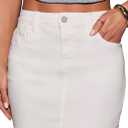 HERBATOMIA Womens Mini Jean Skirt Stretchy High Waist Denim Bodycon Short Skirts for Women with Pockets