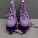 Roller Skates for Girls and Women, Cozy PU Leather Gradient Color Skates with Flash Wheels, Indoor Outdoor Skates for Beginner (34-Youth 3)