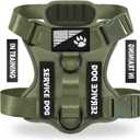 Demigreat Service Dog Harness, Reflective Dog Vest Harness with 5 PCS Patches, Adjustable Soft Oxford Pet Harness, Inner Layer Mesh, Easy to Control for Dogs XS