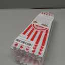 Novelty Place Plastic Red White Striped Classic Popcorn Containers for Movie Night - 7.8 inch Tall x 3.8 inch Square (4 Pack)