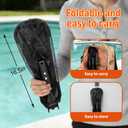 SISIUPASSIE 20FT Pool Skimmer Net with Pole, Foldable & Larger Capacity Pool Net for Cleaning, Telescopic Pool Pole Heavy Duty with Fine Mesh Pool Leaf Net for Above Ground & In-ground Pools