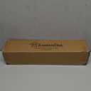 KAMANINA Single Curtain Rod 32 to 58 Inch(2.6-4.8Ft), 7/8 Inch Antique Bronze Adjustable Drapery Rod for Windows, Decorative Netted Texture End