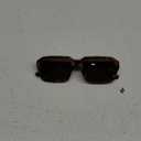 Bsreyeop Vintage Square Sunglasses for Men Women Trendy Chunky Rectangle Frame Rivet Design Black Shades UV Protection