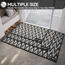 Indoor Door Mat 17x30, Dirt Resistant & Absorbent Doormat for Entryway Inside, Non-Slip Rubber Backing Front Door Mat Indoor Entrance, Low-Profile, Washable, Black