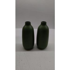 Bambeco 5x11 Ceramic Vase Green, Pack of 2
