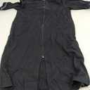 Women Zip Front Robe Short Bathrobe Short Sleeve House Coat with Pockets Soft Nightgown Loungewear Sleep Dress, S