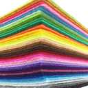 flic-flac 42pcs 12 x 12 inches (30cm*30cm) Felt Fabric Sheet Assorted Color Felt Pack DIY Craft Squares Nonwoven