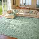 9x12 Area Rugs for Living Room Sage Green, Plush Soft Grass Fluffy Nursery Bedroom Carpet for Kids Teens Home Decor Aesthetic