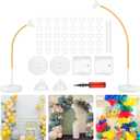 Balloon Arch Stand Kit 8.2ft and 5ft, Heavy Duty Base with Water Filling Bag, Bendable Half Arch Balloon Gold Frame - Suitable for Birthdays, Holiday Decorations and Other Indoor and Outdoor Parties.