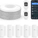 WiFi Door Alarm System, Wireless DIY Smart Home Security System, with Phone APP Alert, 8 Pieces-Kit (Alarm Siren, Door Window Sensor, Remote), Work with Alexa, for House, Apartment, by tolviviov