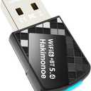 2-in-1 USB AX900Mbps WiFi 6 Bluetooth Adapter for PC, Latest Bluetooth 5.4 Wi-Fi 2.4G/5GHz Dual Band Wireless Network Dongle for Windows 11 10 Laptop Desktop, Plug n Play w/Built-in Driver