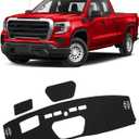 FIILINES Dash Cover for Chevy Silverado 1500 2500HD 3500HD/GMC Sierra 1500 2500HD 3500HD 2019-2023, Dashboard Cover Mat Mesh Breathable Non-Slip Dash Mat UV Protector No Glare Black