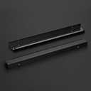 Ravinte Hardware 20 Pack Black Cabinet Handles, 11.8 Inch (300mm) Finger Edge Pulls, 8.8 Inch Hole Center, Finger Pulls for Cabinets