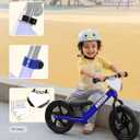KRIDDO Toddler Balance Bike 2 Year Old, Age 18 Months to 5 Years Old, 12 Inch Push Bicycle with Customize Plate (3 Sets of Stickers Included), Steady Balancing, Gift Bike for 2-3 Boys Girls, Blue
