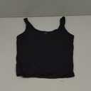 SUUKSESS Women Scoop Neck Tank Top Summer Sleeveless Going Out Double Lined Basic Tops (Small, Black)